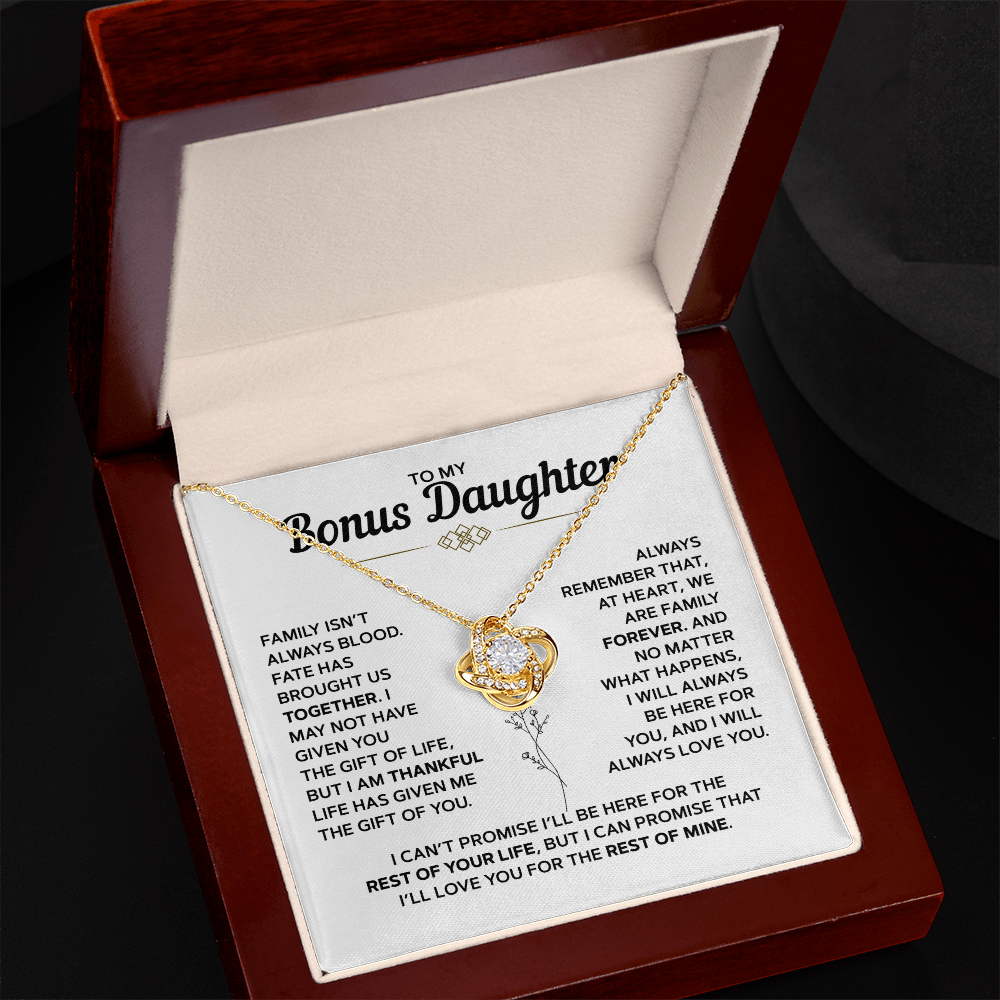 Bonus Daughter Love Knot Necklace ShineOn Fulfillment