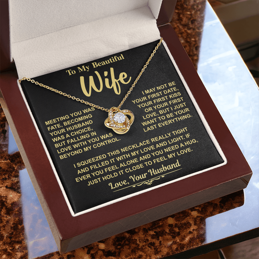 Romantic Gift for Wife – "Meant to Be" Love Knot Necklace ShineOn Fulfillment