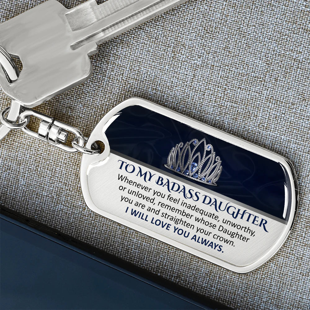 My Strong, Brave, Beautiful Daughter – Keepsake Keychain ShineOn Fulfillment