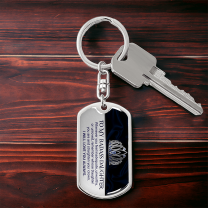 My Strong, Brave, Beautiful Daughter – Keepsake Keychain ShineOn Fulfillment