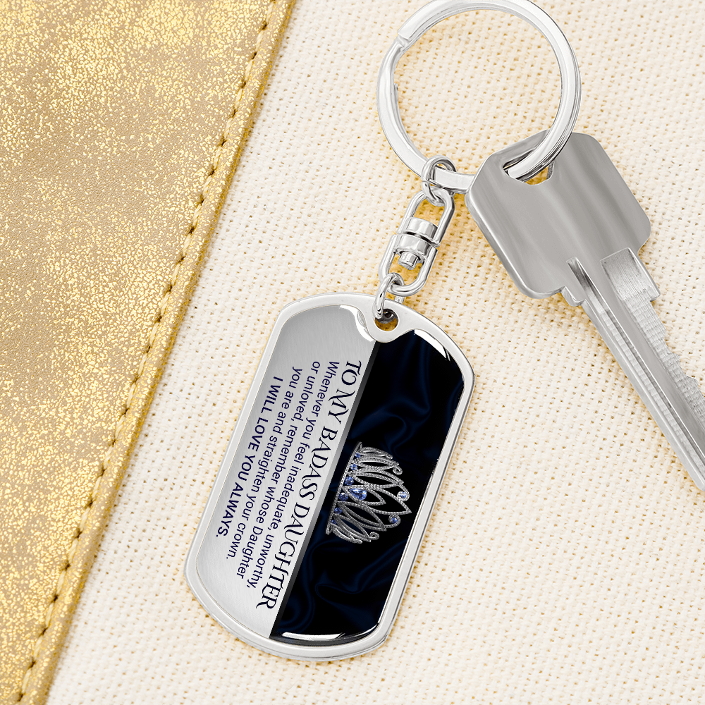My Strong, Brave, Beautiful Daughter – Keepsake Keychain ShineOn Fulfillment