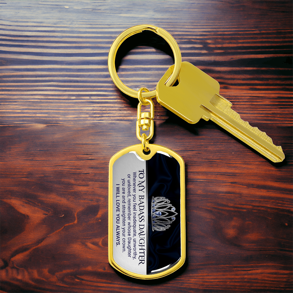 My Strong, Brave, Beautiful Daughter – Keepsake Keychain ShineOn Fulfillment
