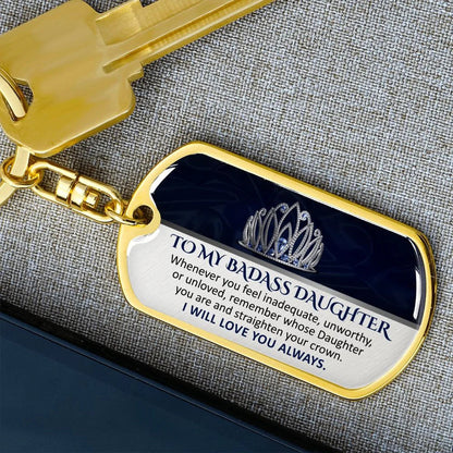My Strong, Brave, Beautiful Daughter – Keepsake Keychain ShineOn Fulfillment