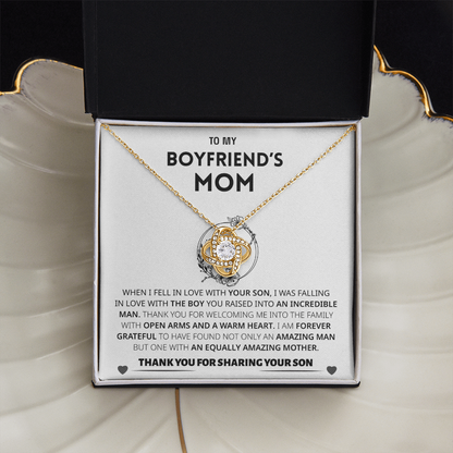 Boyfriend's Mom Gift- Forever grateful for sharing your son