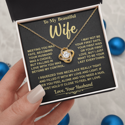 Romantic Gift for Wife – "Meant to Be" Love Knot Necklace