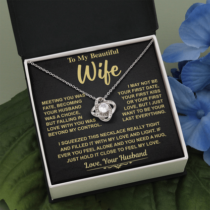 Romantic Gift for Wife – "Meant to Be" Love Knot Necklace