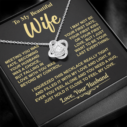 Romantic Gift for Wife – "Meant to Be" Love Knot Necklace