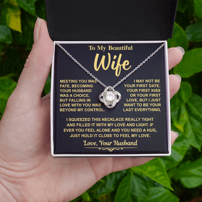 Romantic Gift for Wife – "Meant to Be" Love Knot Necklace