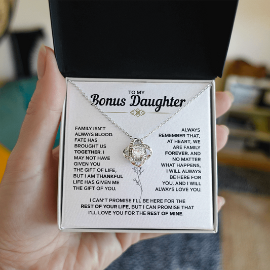Bonus Daughter Love Knot Necklace ShineOn Fulfillment