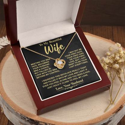 Romantic Gift for Wife – "Meant to Be" Love Knot Necklace