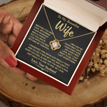Romantic Gift for Wife – "Meant to Be" Love Knot Necklace