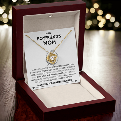 Boyfriend's Mom Gift- Forever grateful for sharing your son