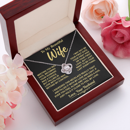Romantic Gift for Wife – "Meant to Be" Love Knot Necklace