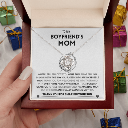 Boyfriend's Mom Gift- Forever grateful for sharing your son