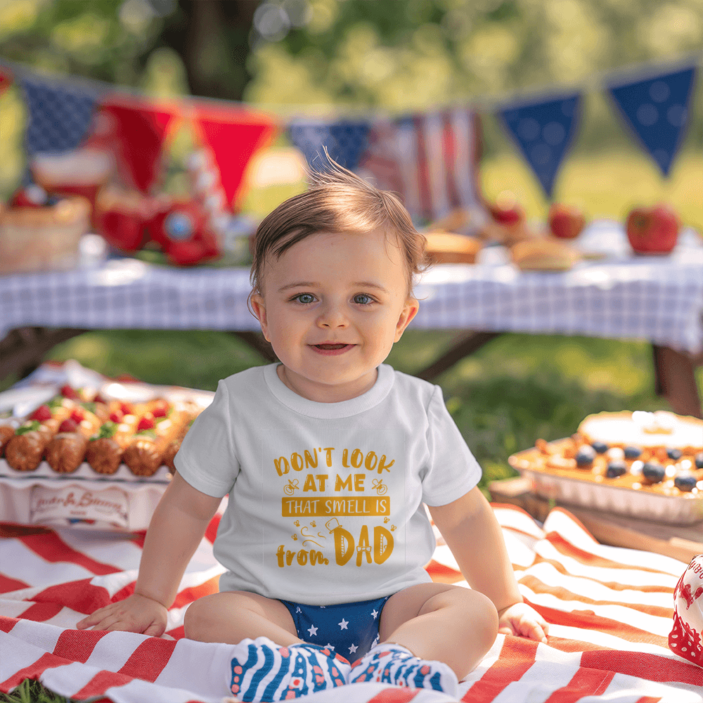 Tiny & Innocent – Funny Dad Blame Tee ShineOn Fulfillment