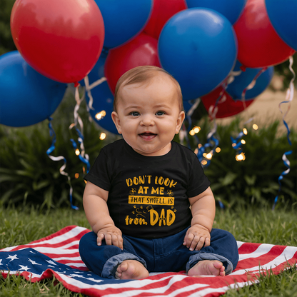 Tiny & Innocent – Funny Dad Blame Tee ShineOn Fulfillment