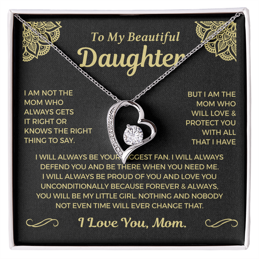 Forever My Little Girl – Daughter Necklace Gift ShineOn Fulfillment