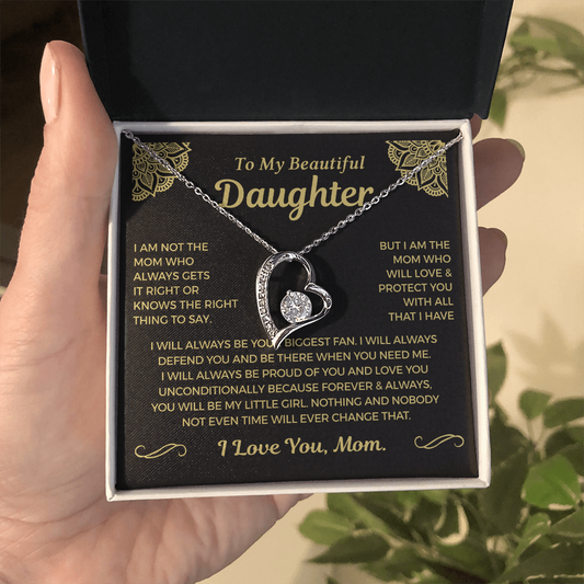 Forever My Little Girl – Daughter Necklace Gift ShineOn Fulfillment