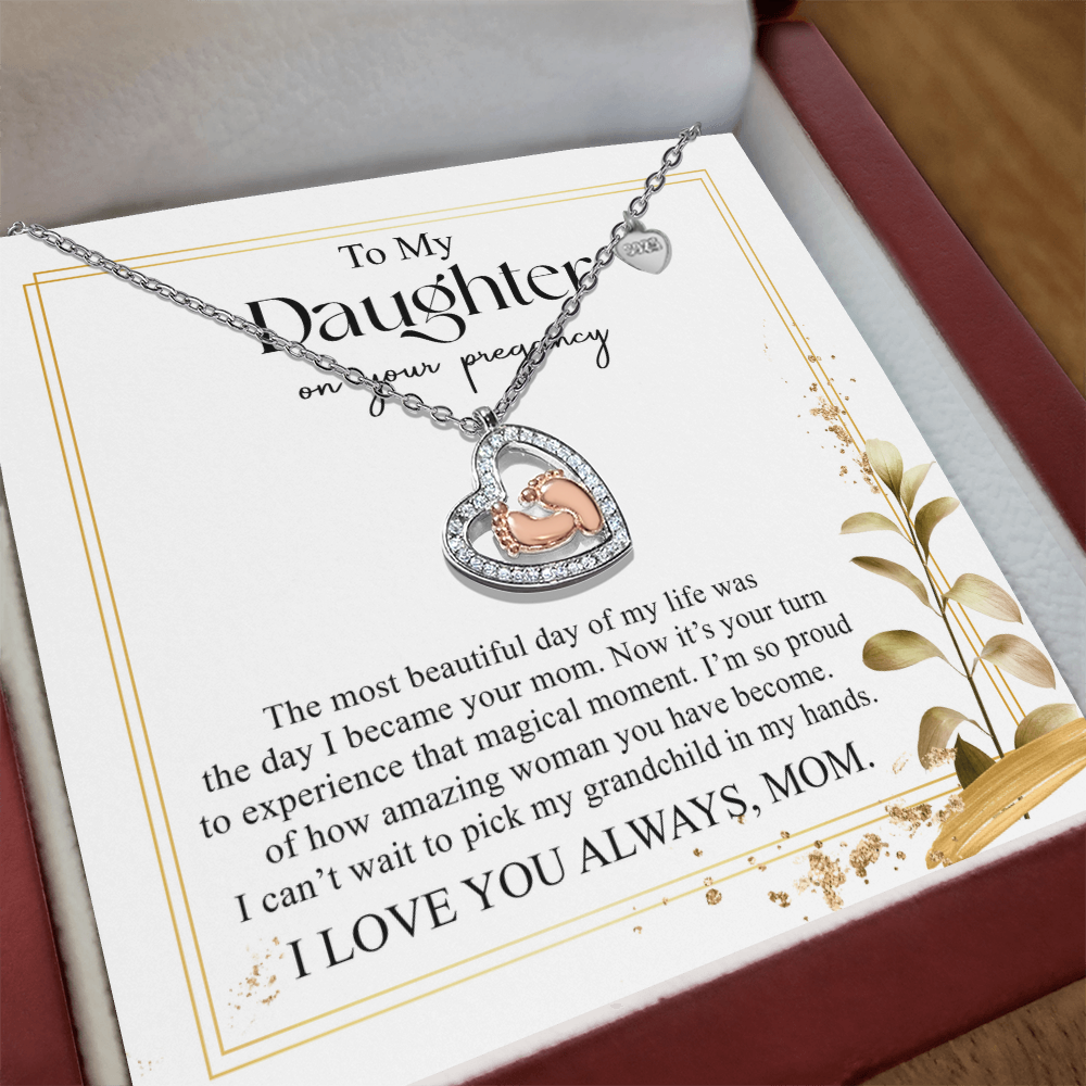 From My Heart to Yours – Baby Feet Pendant for My Daughter