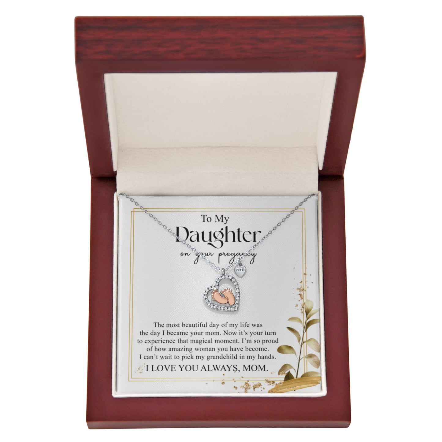 From My Heart to Yours – Baby Feet Pendant for My Daughter
